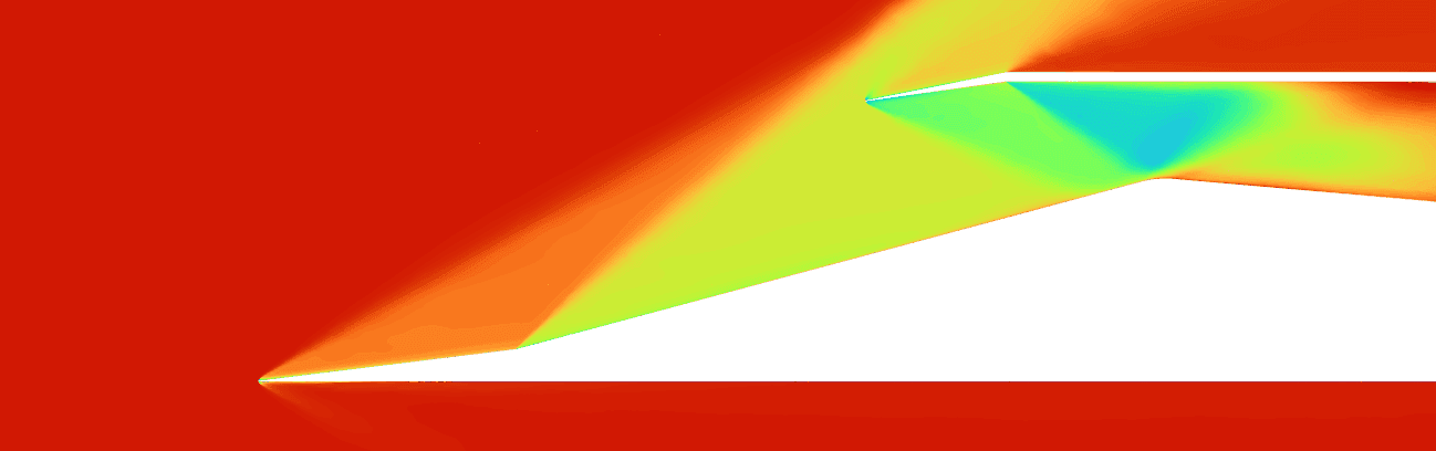 CFD Mach-number contour of the inlet operating off-design