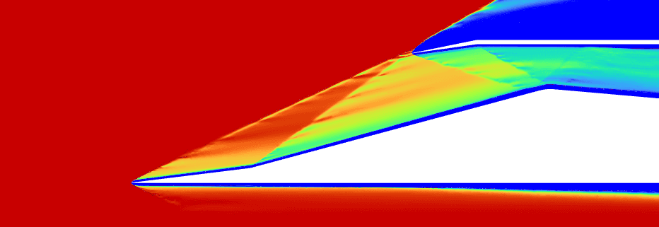 CFD total-pressure contour for the second test case