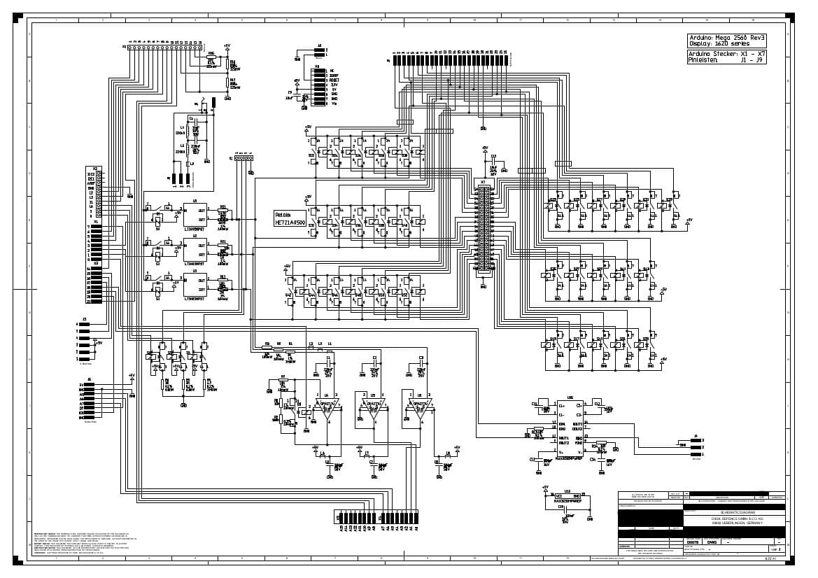 The complete schematic of the test device on one sheet